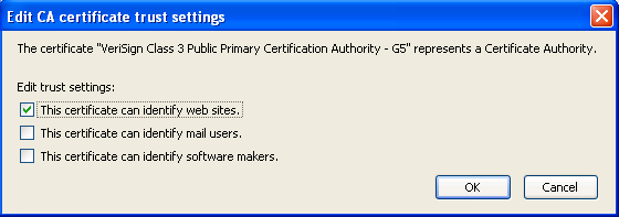 Firefox G5 CA settings